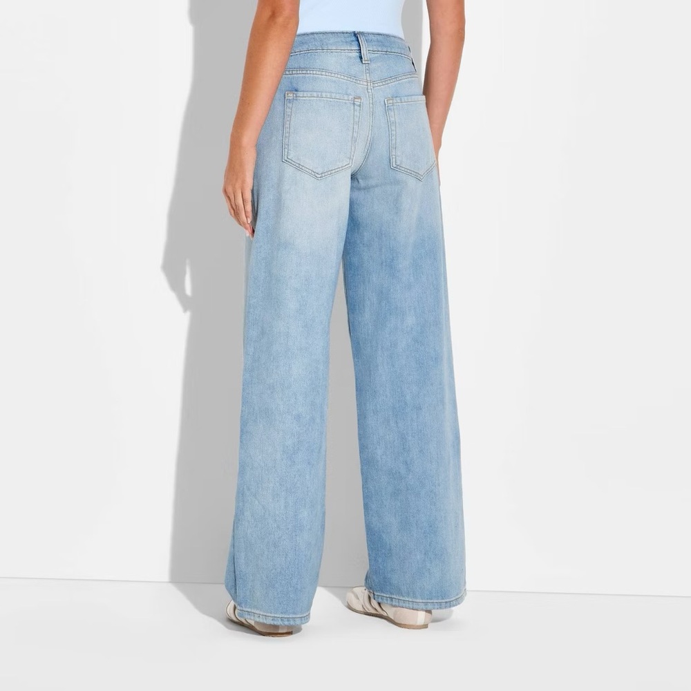 wild fable Sz 6 Light Blue Wide Leg Jeans - Picture 2 of 3
